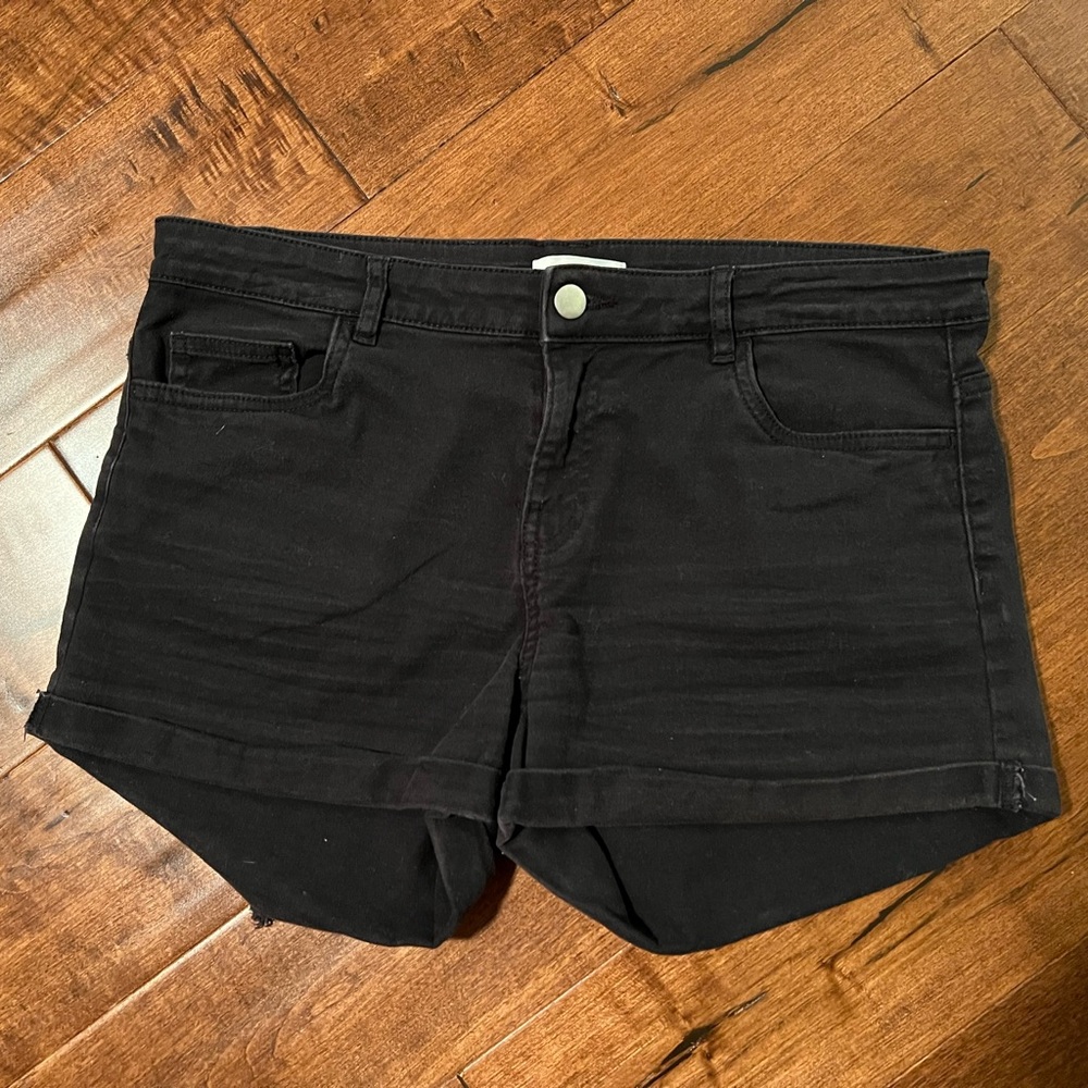 Women's Black Denim Shorts